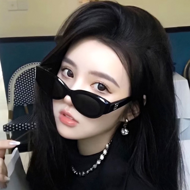 Kính Chống Nắng Gọng Oval Phong Cách Retro Thời Trang Hàn Quốc