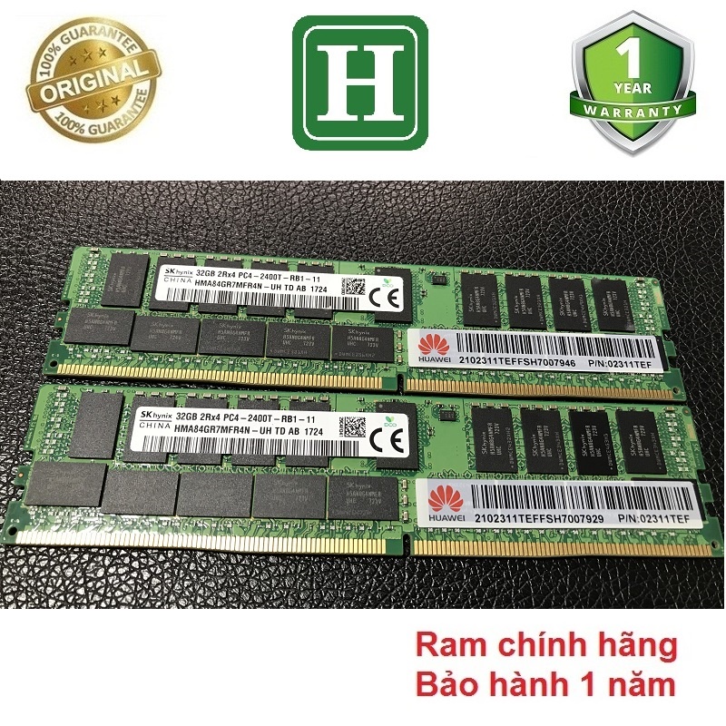 Ram Server DDR4 32GB, 16GB hoặc 8GB ECC REG bus 2666, 2400 hoặc 2133 tháo máy chính hãng, bảo hành 1 năm