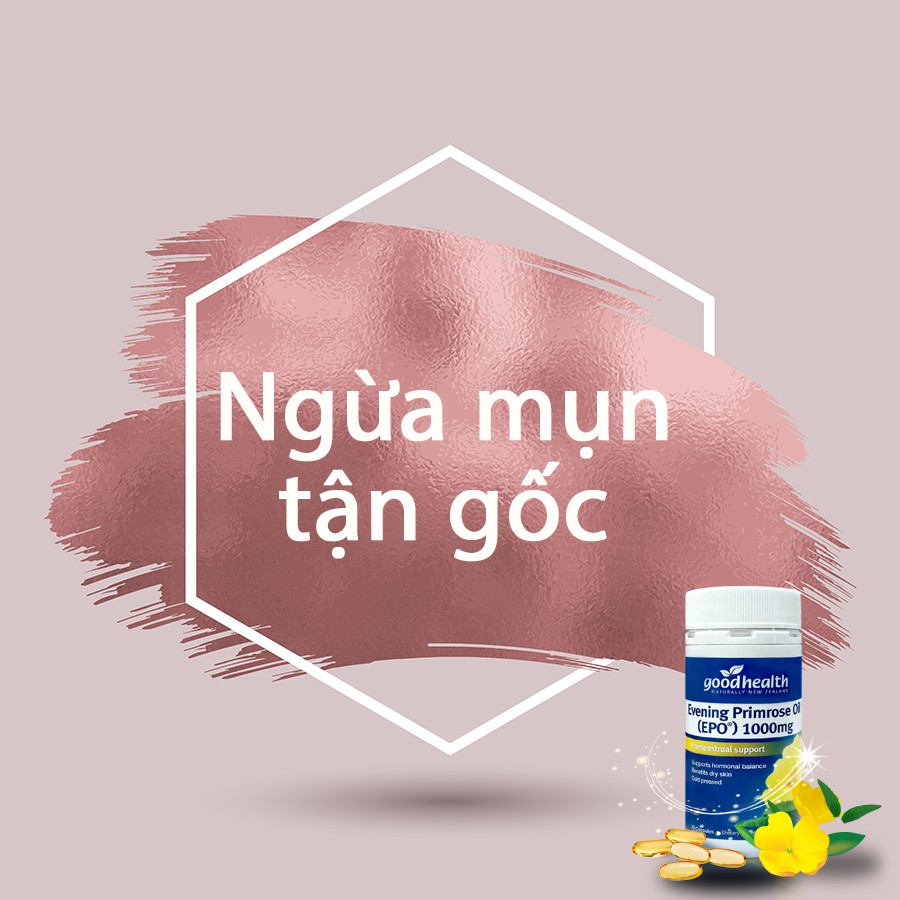 [Tem Chính Hãng] Tinh Dầu Hoa Anh Thảo Goodhealth Evening Primrose Oil 1000mg Hộp 70 Viên