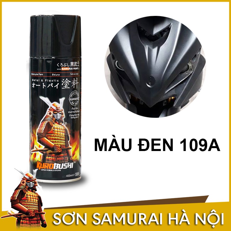 Combo Sơn Lốc Máy Màu Đen Nhám 109A Sơn Samurai