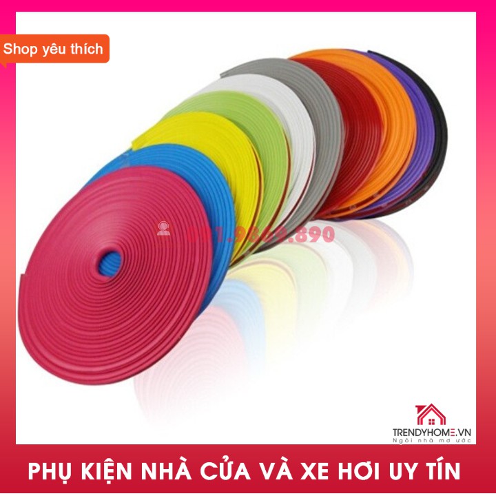 ⚡️FLASH SALE⚡️ chỉ viền bánh xe, nẹp chống xước lazang xe hơi,cao su dán viền trang trí bánh ô tô cuộn 8m chất lượng cao