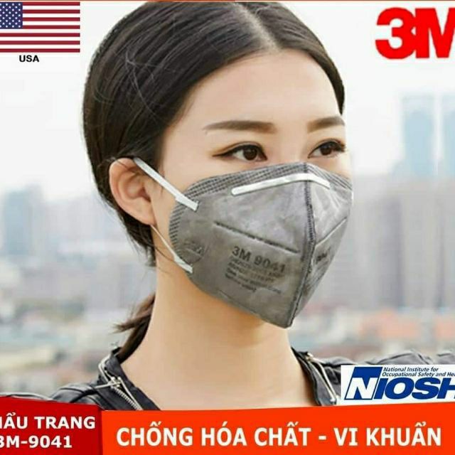 [SẴN HÀNG] Khẩu Trang Than Hoạt Tính 3M 9041.100% CHÍNH HÃNG 3M