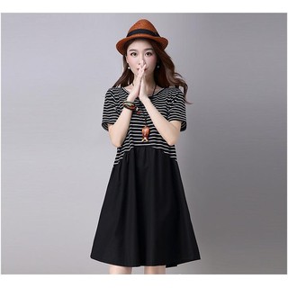 Đầm suông sọc thời trang