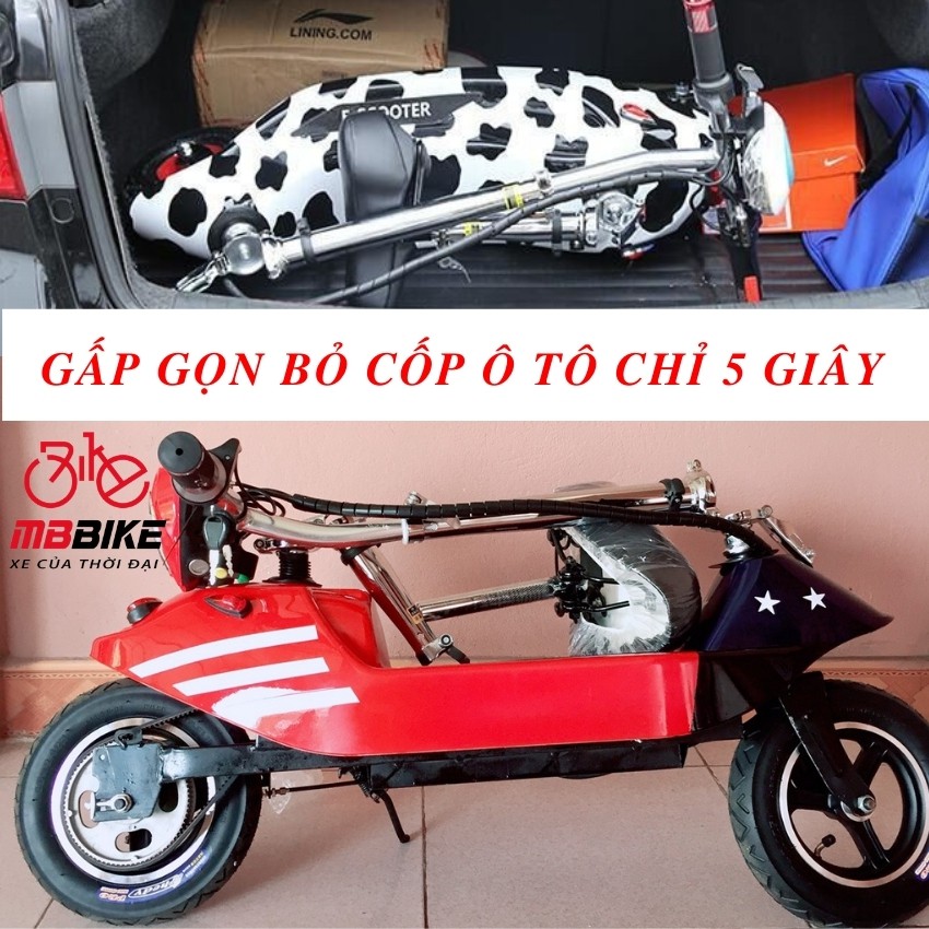 Khuyến mãi lớn - Xe Điện Gấp Gọn E-scooter Plus 10inch - Xe điện mini gấp gọn