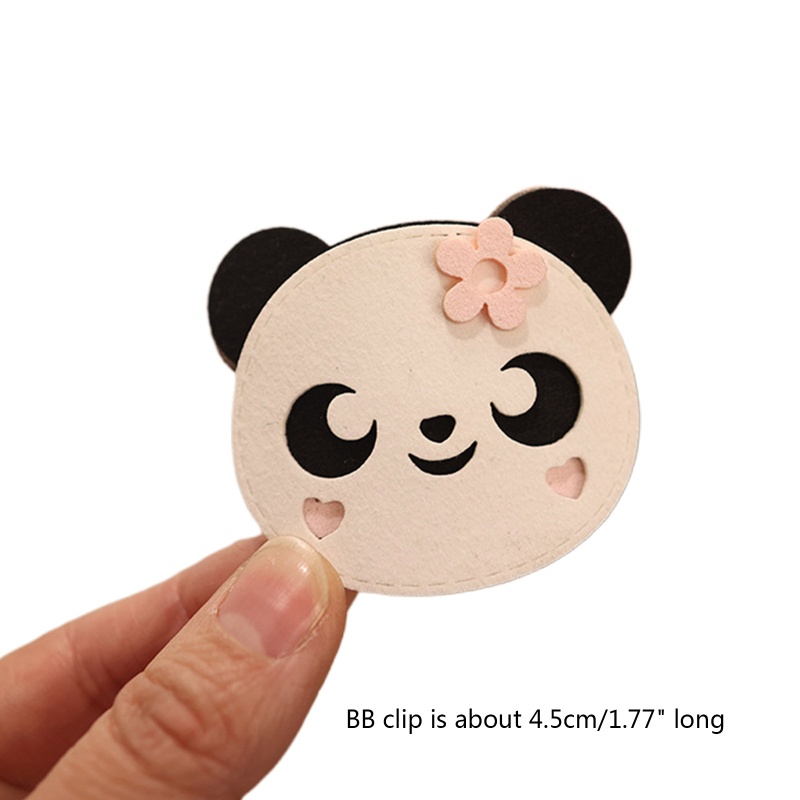 Kẹp Tóc Hình Gấu Trúc Hoạt Hình Nhiều Kiểu Dáng Chống Trượt Cho Bé