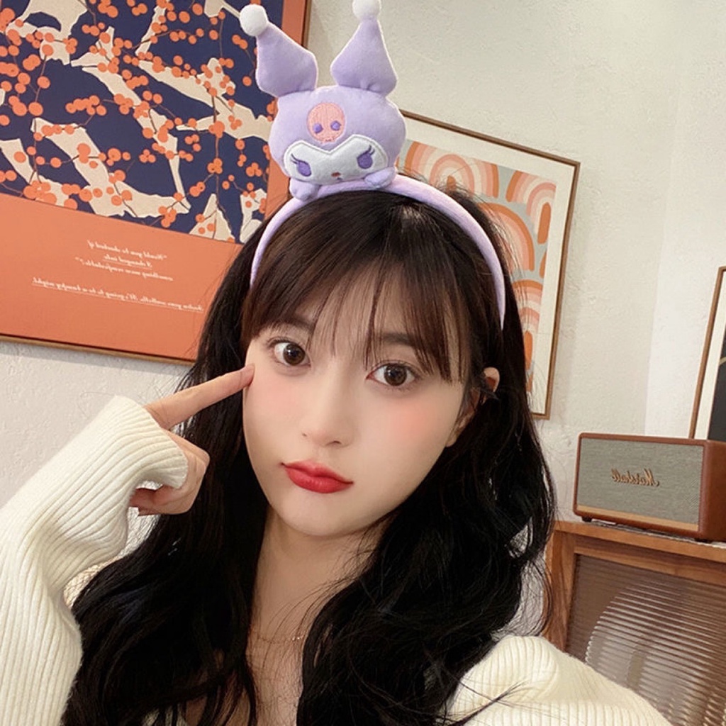 Cài tóc bờm tóc thú bông Sanrio Kuromi dễ thương