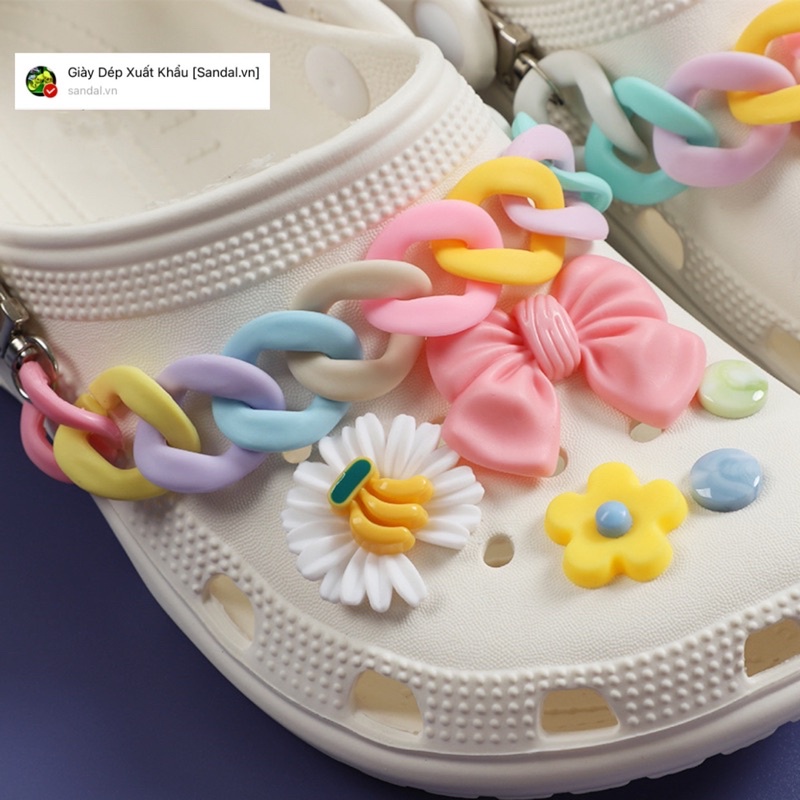Dây xích dép Pastel - kèm hình gắn như ảnh [Order]