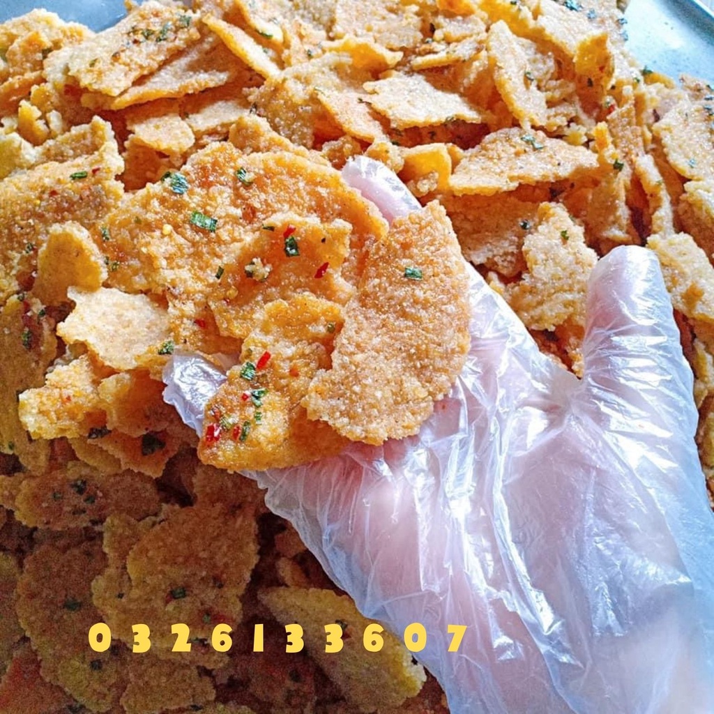 500g Cơm Cháy Mắm Hành Vỡ Loại Ngon, Cơm Cháy Chiên Mắm Hành Bể, Ít Vụn