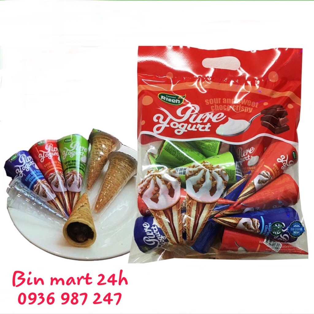 Bịch 14 Bánh Ốc Quế Nhân Socola Hiệu Risen