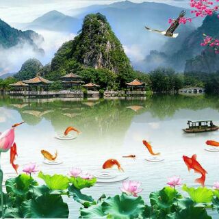 Tranh dán tường 3d
