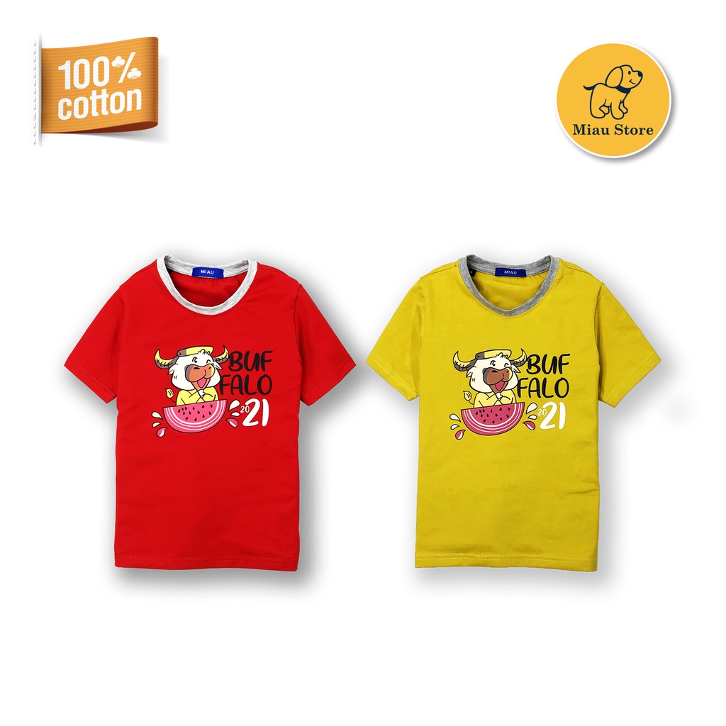 Quần Áo Trẻ Em, Áo Thun Bé Trai Mặc Tết Tân Sửu, Thun Cotton 100% Cho Bé Từ 6 Tháng Đến 12 Tuổi