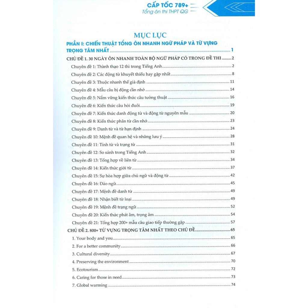 Sách - Cấp Tốc 789+ Tổng Ôn Thi THPT Quốc Gia Môn Anh
