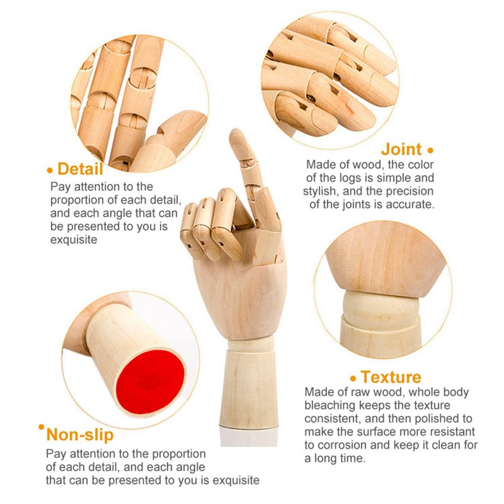 Mô Hình Bàn Tay Người Bằng Gỗ Dùng Trang Trí