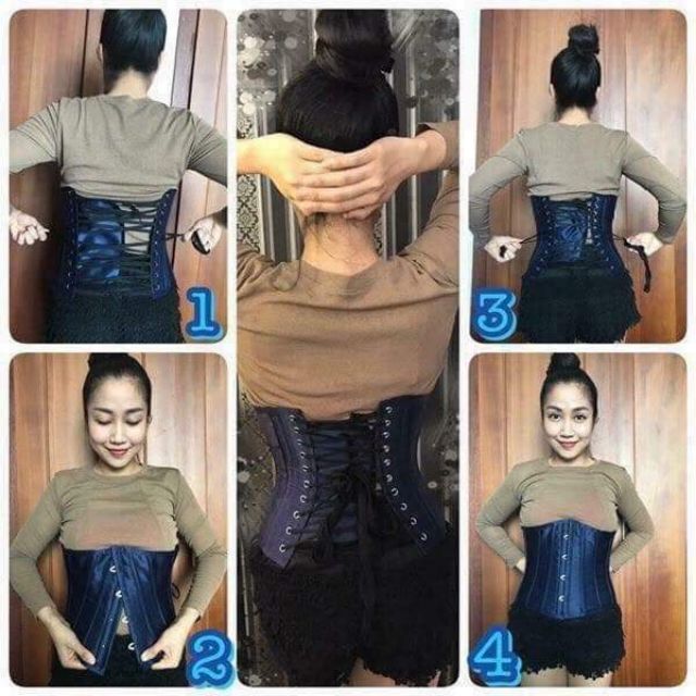 Áo corset chuẩn mỹ, tặng kèm dây đo eo