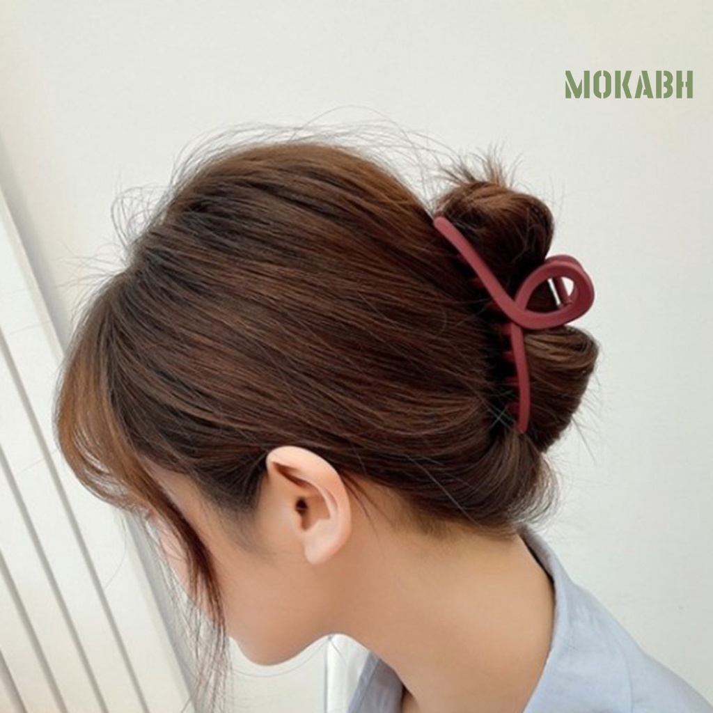 Kẹp Tóc Càng Cua Bằng Nhựa Chống Trượt Màu Sắc Đơn Giản Phong Cách Retro