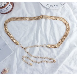 Belt Nịt đầm mix đồ - đai váy khóa móc Họa tiết nối