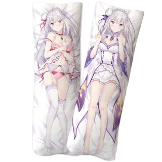 Vỏ gối in hoạ tiết Anime Re:Zero Starting Life in Another World Rem Emilia Dakimakura Otaku độc đáo