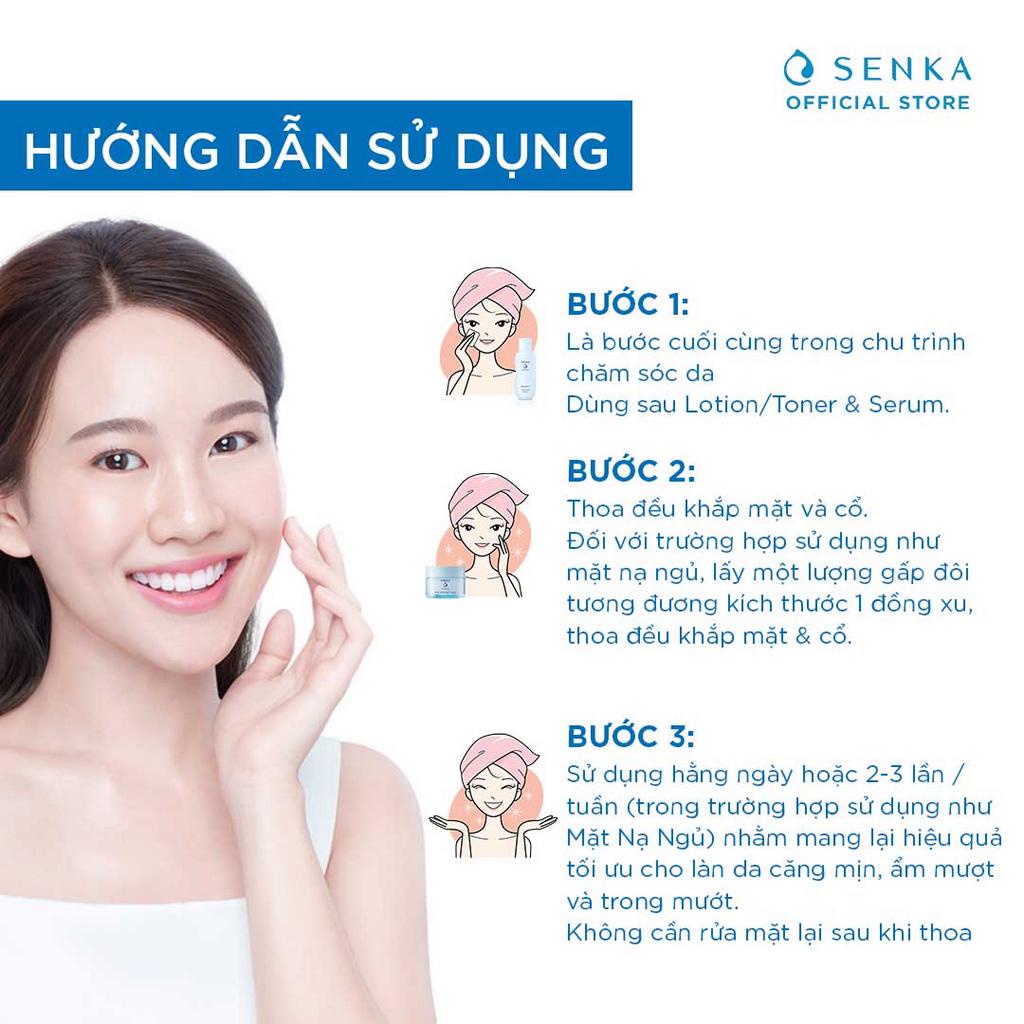 Mặt Nạ Ngủ Senka Cấp Ẩm Chuyên Sâu Dạng Gel 50g Deep Moist Gel Cream | Hasaki Sản phẩm chính hãng