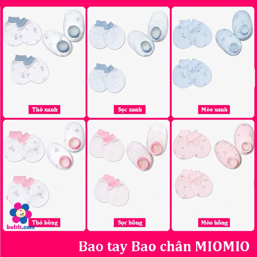 Bộ Bao Tay Chân MioMio Cho Bé Trai Và Bé Gái