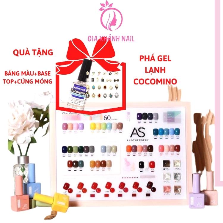 Sơn gel As CHAI VUÔNG mẫu mới 2022 sơn móng tay gel tone màu đen đỏ xanh cổ vịt vàng thạch nhũ phụ kiện nail rẻ15ml