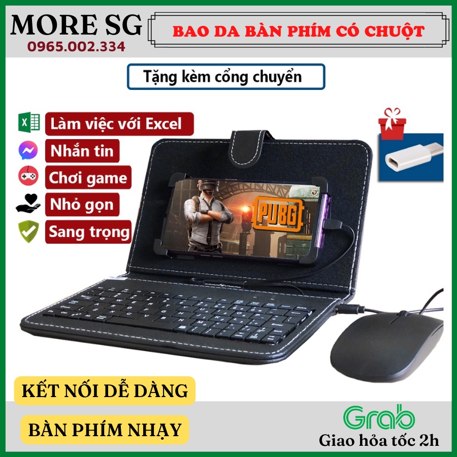 Bao Da Bàn Phím Có Chuột KAW Cho Điện Thoại, Máy Tính Bảng (Dùng Cho Hệ Điều Hành Android)