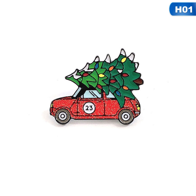 Fashion Christmas Tree &amp;Truck Food Brooch Pin Collar Womens Xmas Jewelery Gifts