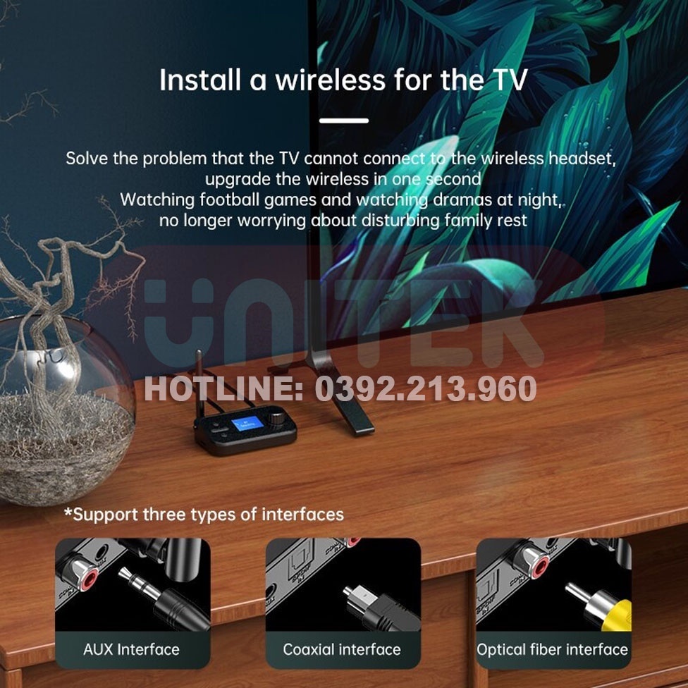 Bộ Thu Phát Âm Thanh C41, Bluetooth 5.0: dùng để Hỗ Trợ Cổng Optical