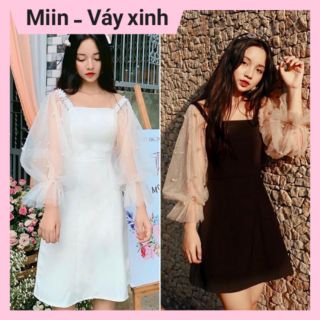 Váy tay ren bồng đính hạt
