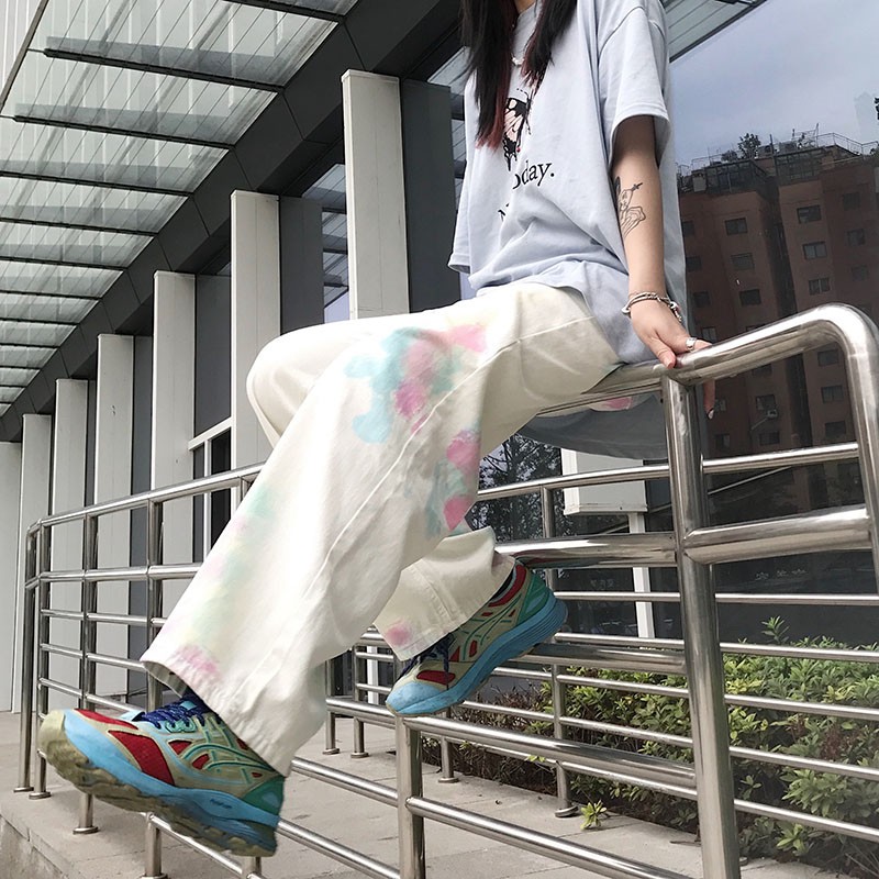  Quần Jeans Dáng Dài Lưng Cao Ống Rộng Kiểu Hàn Quốc Hợp Thời Trang | BigBuy360 - bigbuy360.vn
