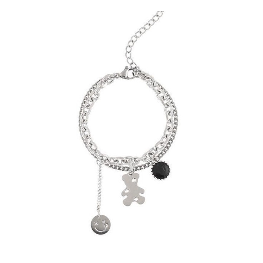 Vòng tay kiểu dáng đơn giản thời trang phong cách hiphop cho nữ