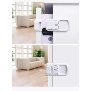 Khóa cố định ngăn cửa tủ/ cửa kéo thiết kế vuông góc tiện dụng