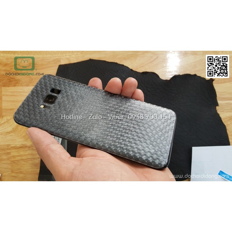 Miếng Dán Mặt Sau Samsung Galaxy S8 Plus Carbon