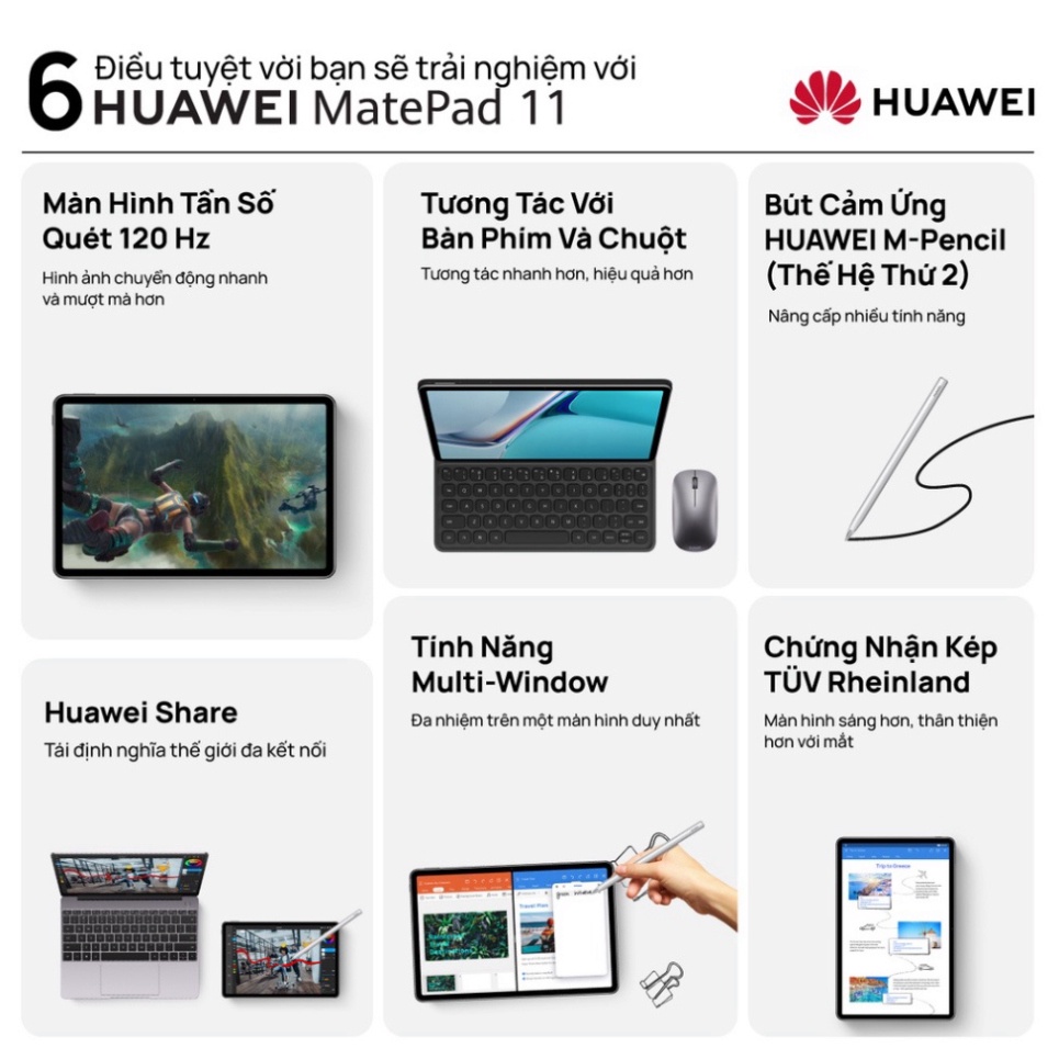 Máy Tính Bảng Huawei MatePad 11 | Màn Hình FullView 120 Hz | M-Pencil huawei | BigBuy360 - bigbuy360.vn