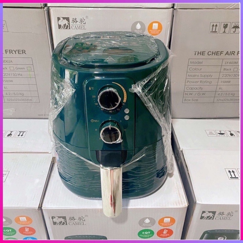 Nồi chiên không dầu Camel - 6 lít - 6.5 lít - 7 lít - 1 đổi 1 - Bảo hành 6 tháng