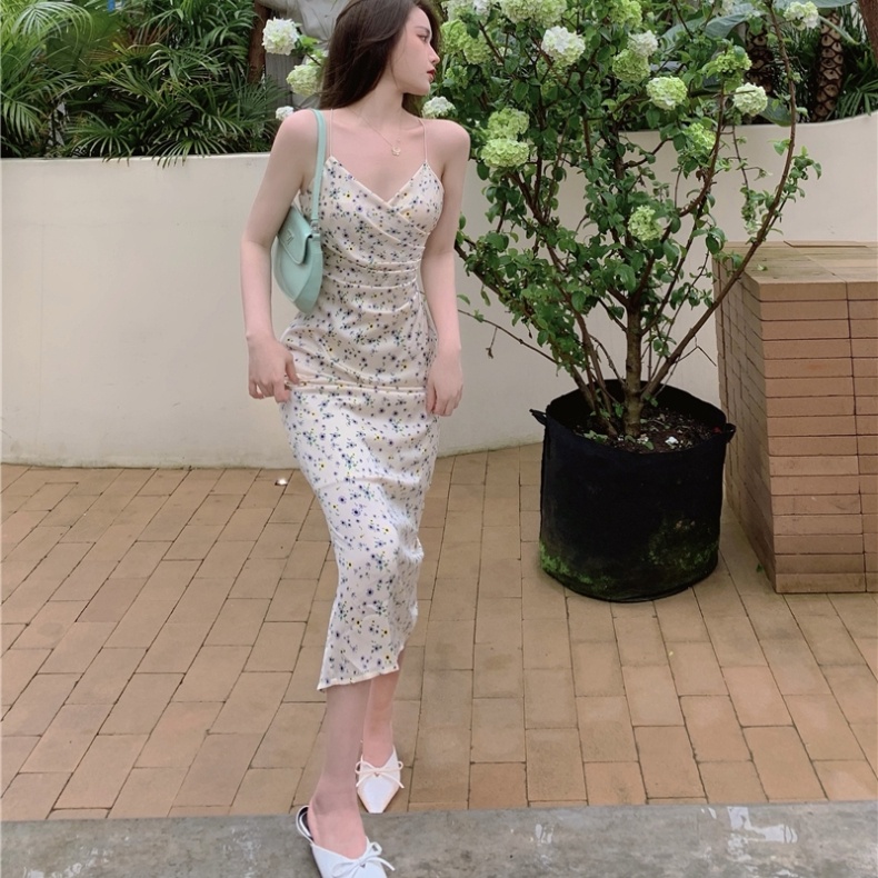 Đầm hoa Perty phong cách Hàn Quốc thời trang mùa hè cho nữ