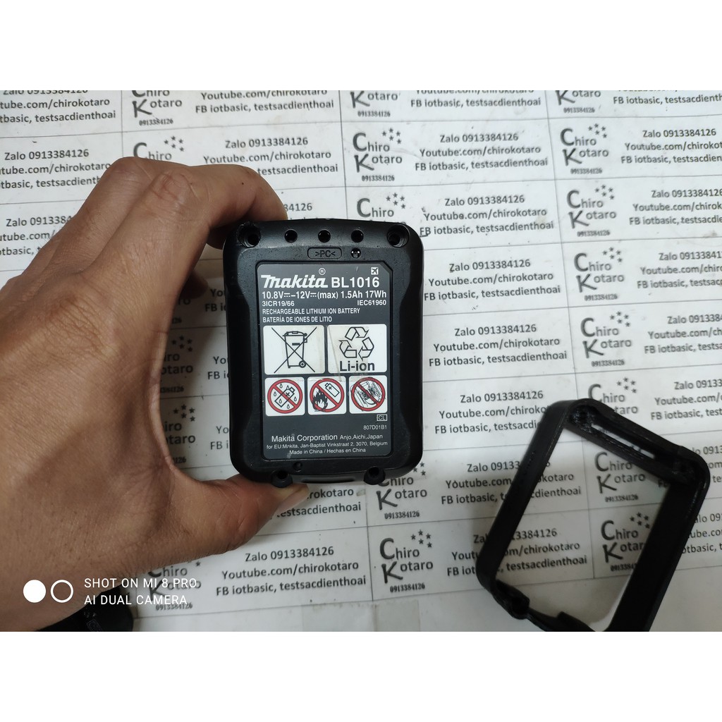 Miếng chèn nâng cao pin máy Makita 12V hệ CXT 5 chân BL1015,BL1016,BL1020,BL1021,BL1040,BL1041