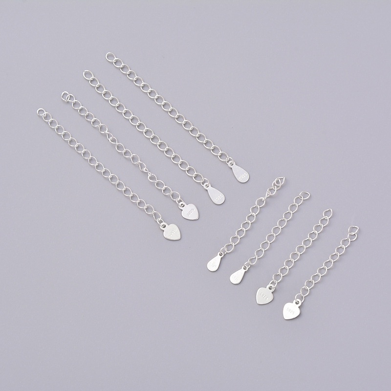 █diy゜ S925 Bạc●Vòng Tay Mở Rộng Bằng Bạc Sterling S925 Hình Trái Tim Đơn Giản Thời Trang DIY