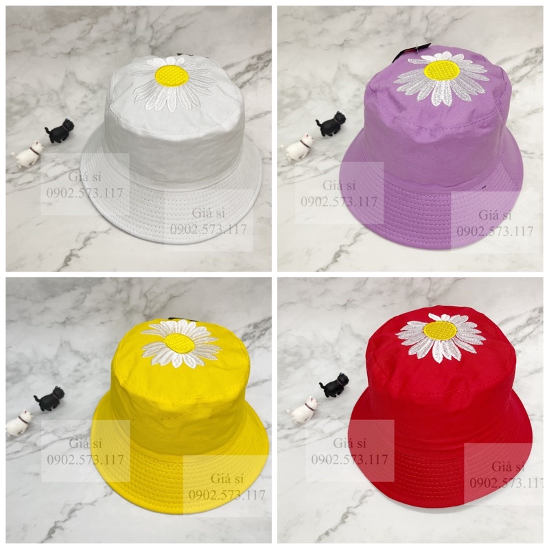Nón bucket 2 mặt thêu HOA thời trang cá tính độc đáo nam nữ