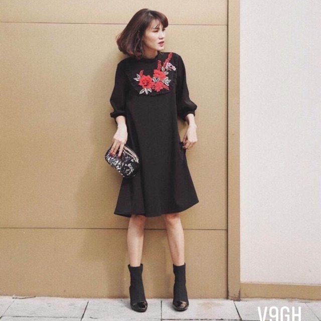 Váy suông hoa thêu sỉ 90k. Sẵn hàng