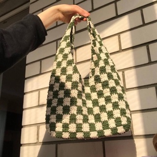 Crochet Checkered Bag - Túi móc caro