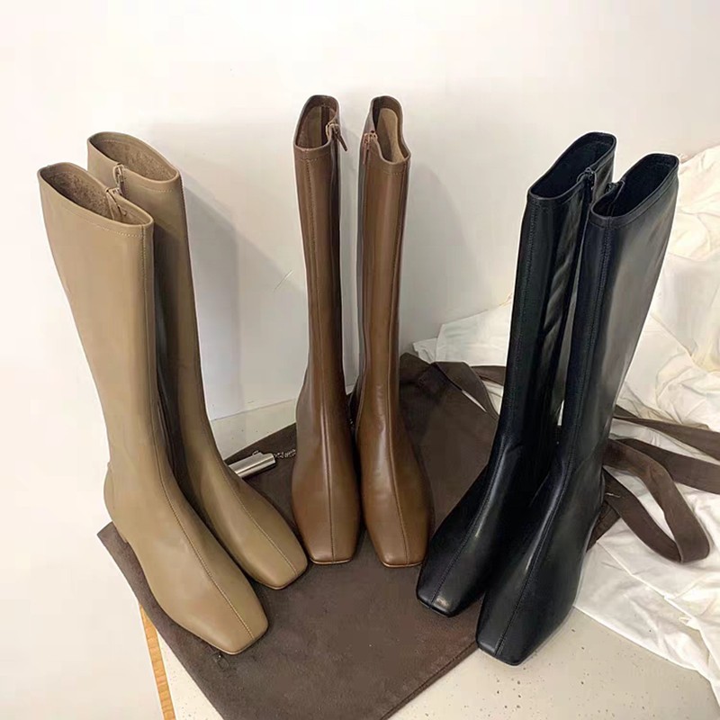 Boot da mềm cao cổ đế thấp sang chảnh thời trang phong cách châu âu trẻ trung sành điệu. Hàng quảng châu GCC310