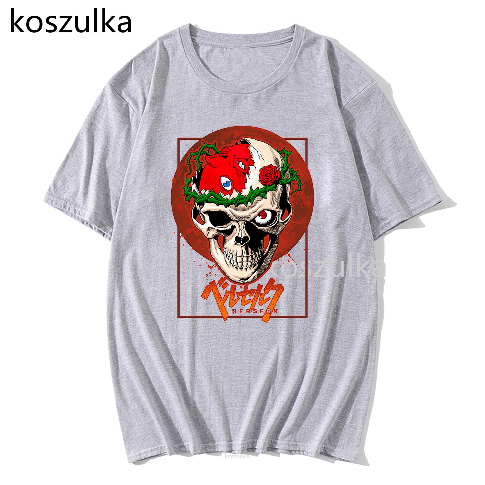 2021Berserk Guts Skull T Shirt Men Manga Swordsman Gatsu Sacrifice Zodd Anime T-shirt 90s Unisex Graphic Tshirt Top Tee