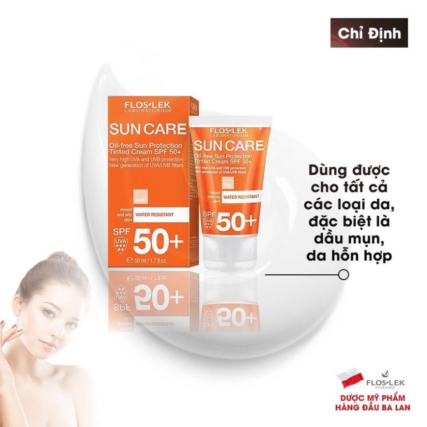 Kem chống nắng FLOSLEK SUN CARE OIL-FREE TONING CREAM SPF 50+ 50ml