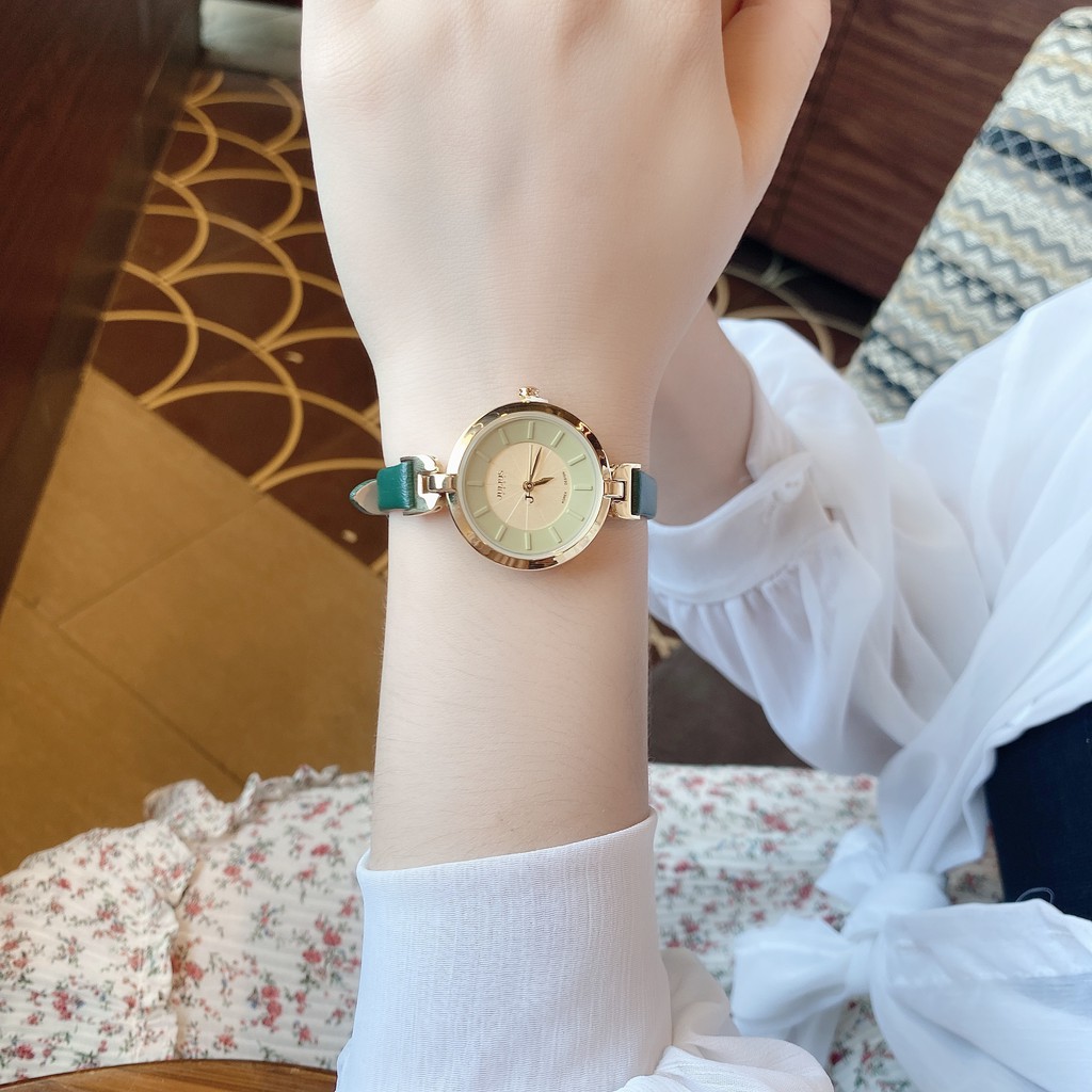 Đồng hồ nữ Julius Hàn Quốc JA-864B dây da (Xanh Rêu) | BigBuy360 - bigbuy360.vn