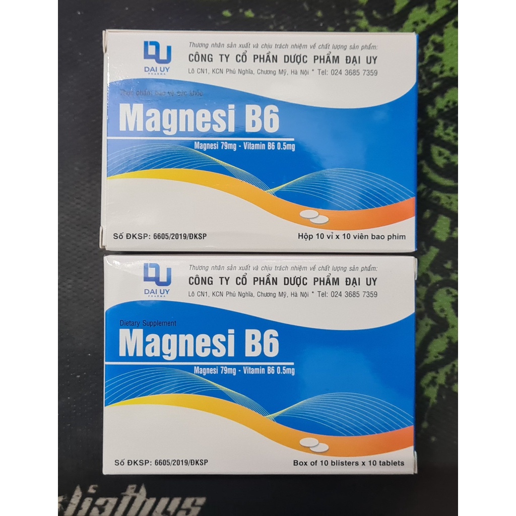 Magnesi B6 (Hộp 100 viên) - Bổ sung Magiê và Vitamin B6 cho cơ thể