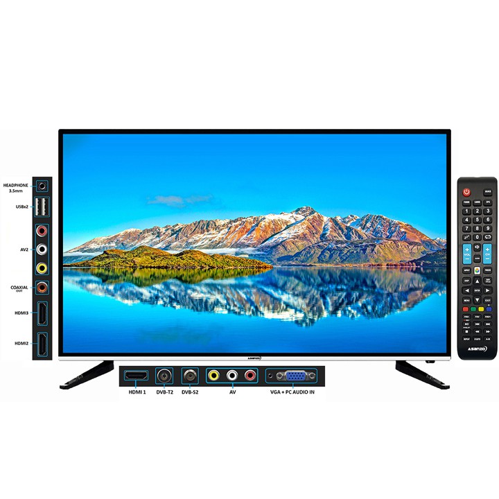 Tivi T2 Asanzo 32 inch 32T31 HD Ready, Tích hợp truyền hình DVB-T2, Tivi giá rẻ - Bảo Hành 2 Năm
