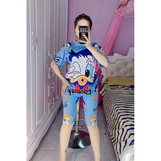 Đồ bộ thun lạnh in 3d cao cấp, size 45kg đến 68kg