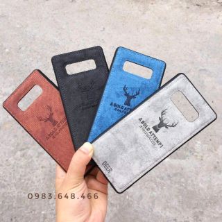 Ốp lưng Note 8 đầu hươu phong cách hàn quốc vải jean chống nước viền silicone.
