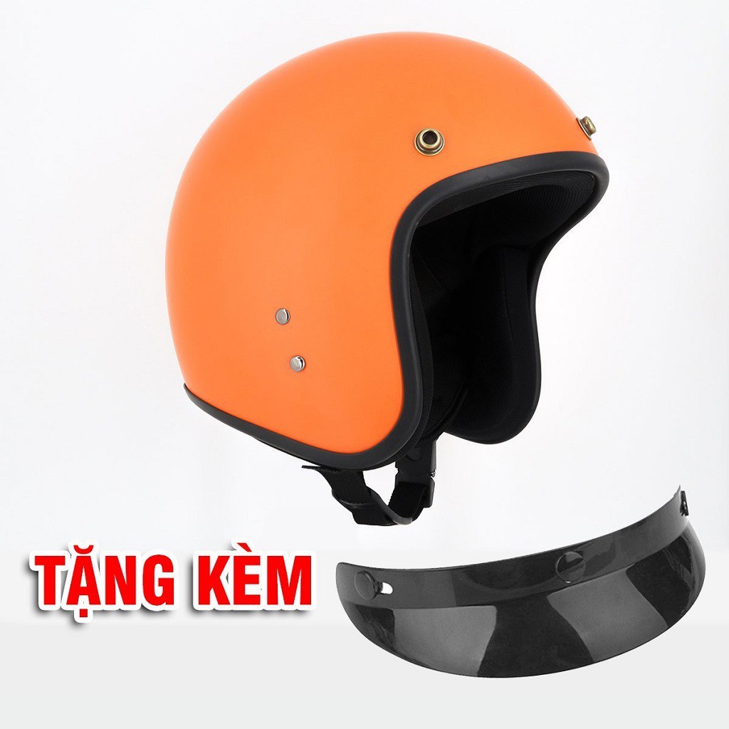 Nón bảo hiểm 3/4 đầu sơn mờ cao cấp - ASA HELMETS