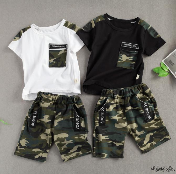 Bộ áo quần họa tiết camo thời trang cho bé